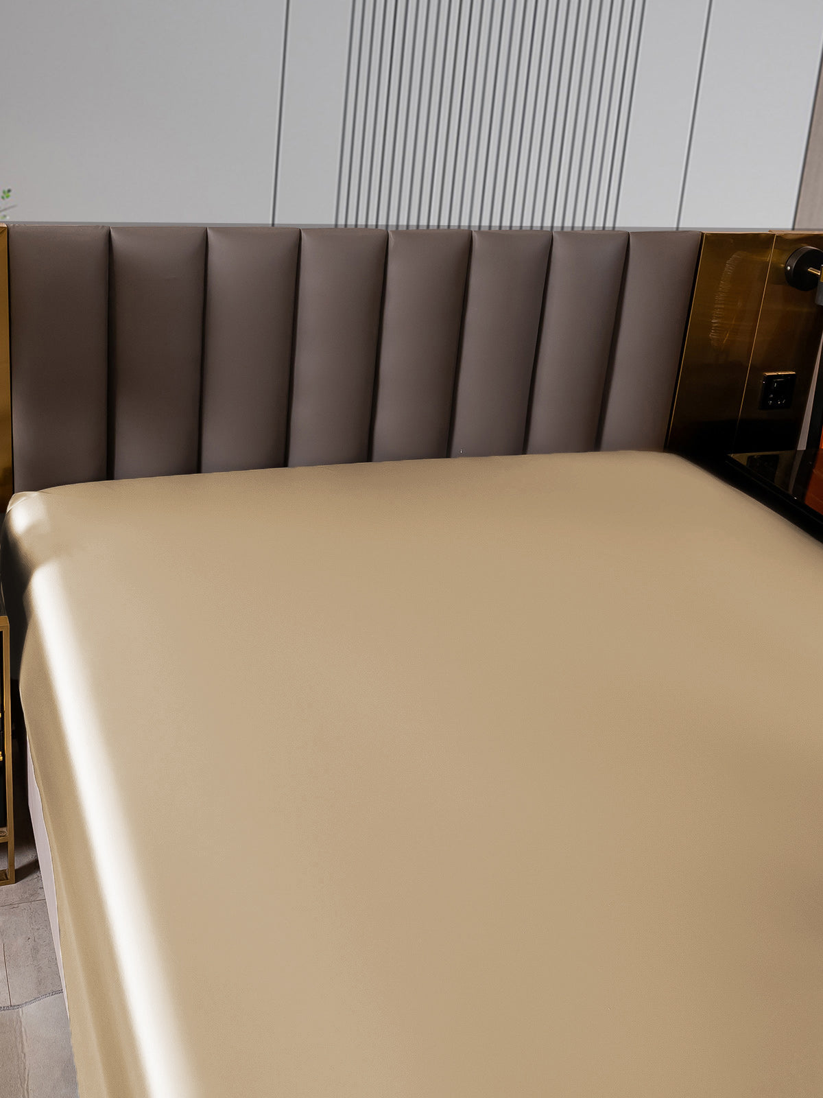 [Beige] SilkSilky-FI 22Momme Pure Silk Sheet 005