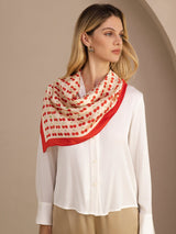 [Beige Kirsikka] SilkSilky-FI Scarf 004