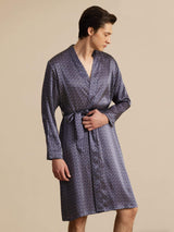 [Laivasto Ginkgo] SilkSilky-FI Long Sleeve V Neck Miesten Aamutakki 004