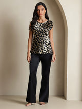 [Leopardi] SilkSilky-FI 19Momme Womens T-Shirt 003