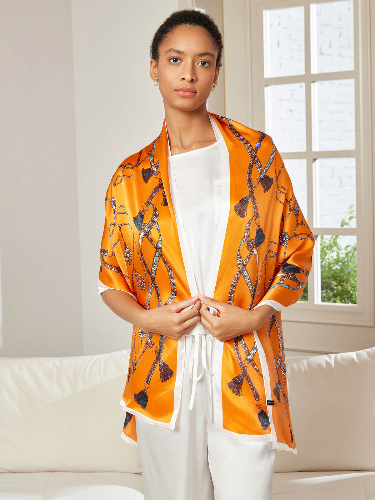 [P018] SilkSilky-FI Pure Silk Scarf 004