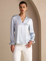 [Taivaansininen] SilkSilky-FI Long Sleeve Naisten Puserot 001