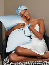 [Vaaleansininen] SilkSilky-FI 19Momme Pure Silk Pillowcase Set 001