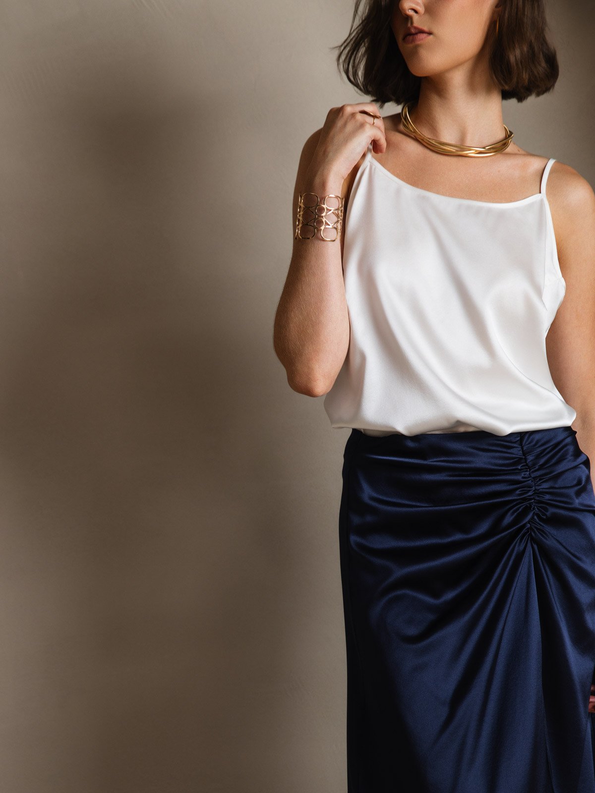 [Valkoinen] SilkSilky-FI 19Momme Camisoles 008