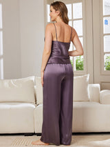 [Purppuranharmaa] SilkSilky-FI Spagettihihna V Pääntie Camisole Setti 002