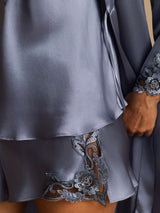 [Teräksensininen] SilkSilky-FI Womens Pajamas 005
