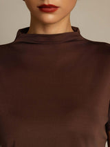 [Kahvi] SilkSilky-FI Short Sleeve Naisten T-paita 004