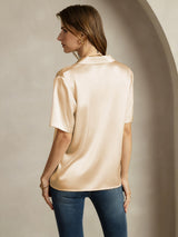 [Samppanja] SilkSilky-FI Short Sleeve Notkokaulus Naisten paita 002