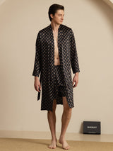 [Musta Ketju] SilkSilky-FI Long Sleeve Miesten Pyjamat 006