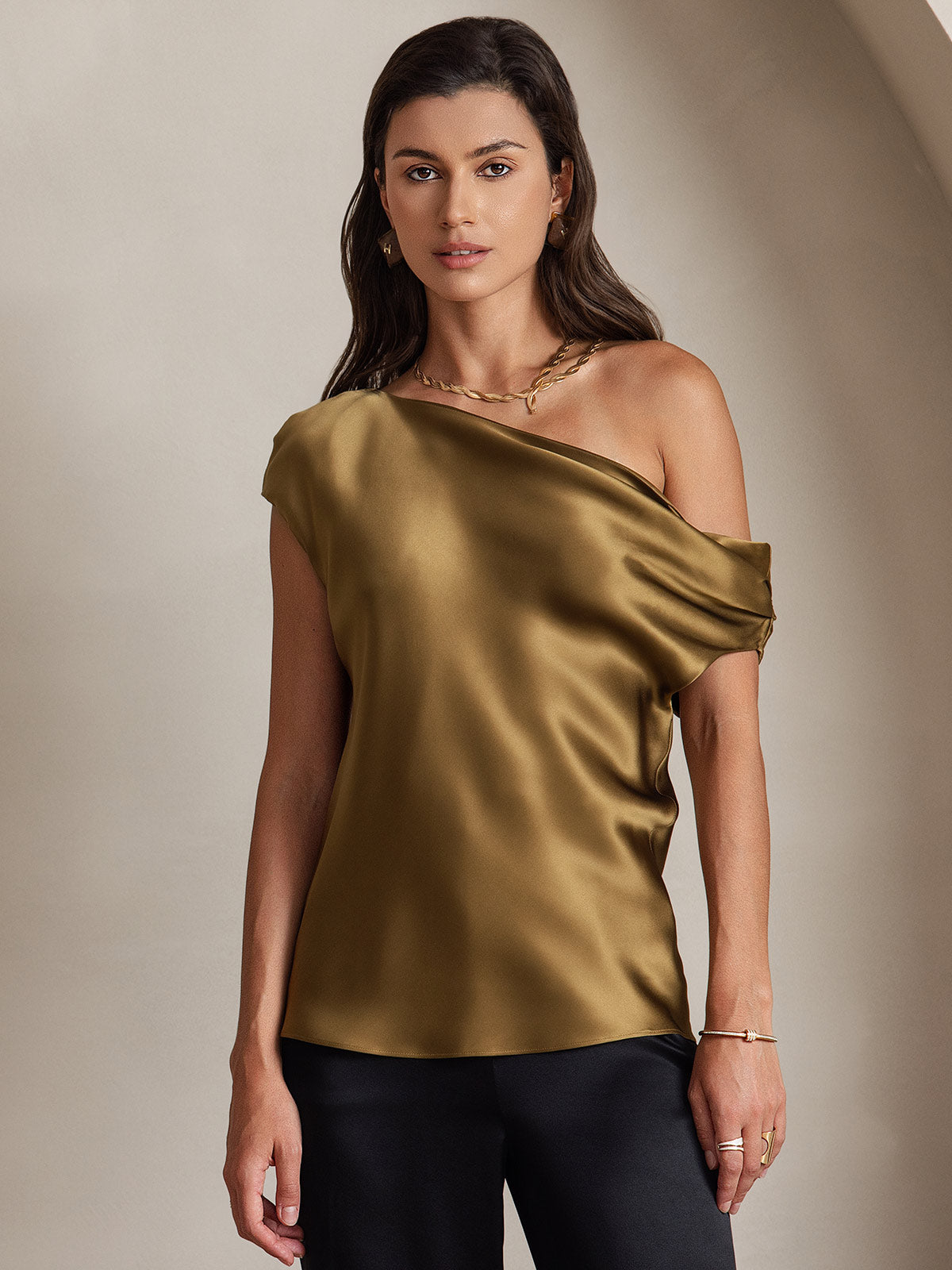 [Ruskea] SilkSilky-FI 19Momme Womens T-Shirt 001