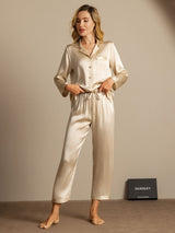 [Samppanja] SilkSilky-FI Long Sleeve Notkokaulus Naisten Pyjamat 003