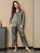 [Harmaanvihreä] SilkSilky-FI Womens Pajamas 004