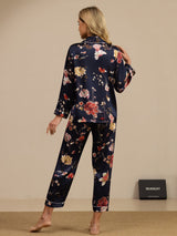 [Laivasto Kukka] SilkSilky-FI Long Sleeve Notkokaulus Naisten Pyjamat 002