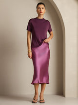 [Violetti] SilkSilky-FI Short Sleeve Naisten T-paita 007