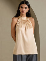 [Samppanja] SilkSilky-FI Sleeveless Halterneck Naisten T-paita 003