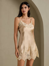 [Samppanja] SilkSilky-FI Spaghetti Strap V Neck Yöpaita 007