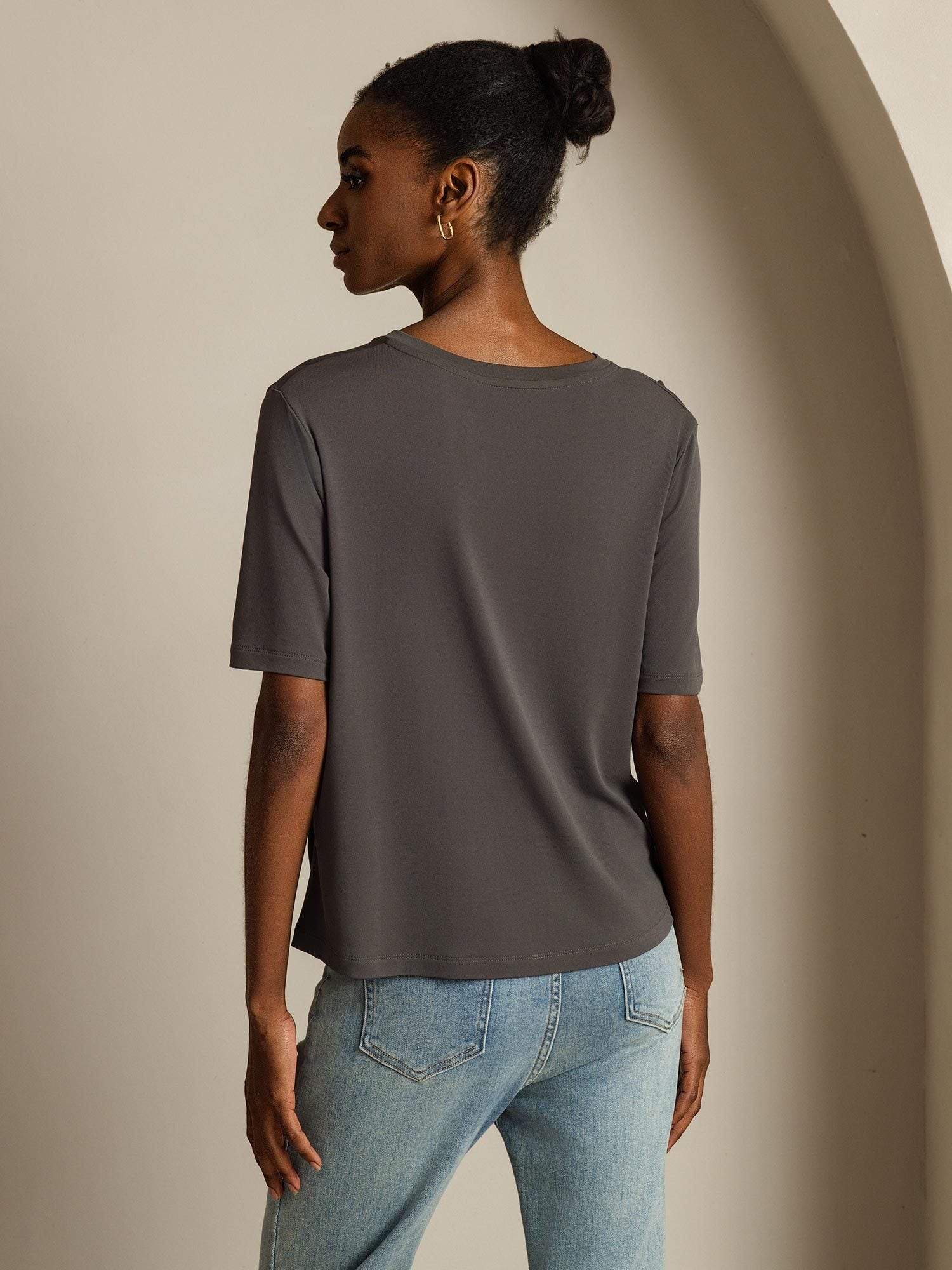 [Harmaa] SilkSilky-FI Womens T-Shirt 002