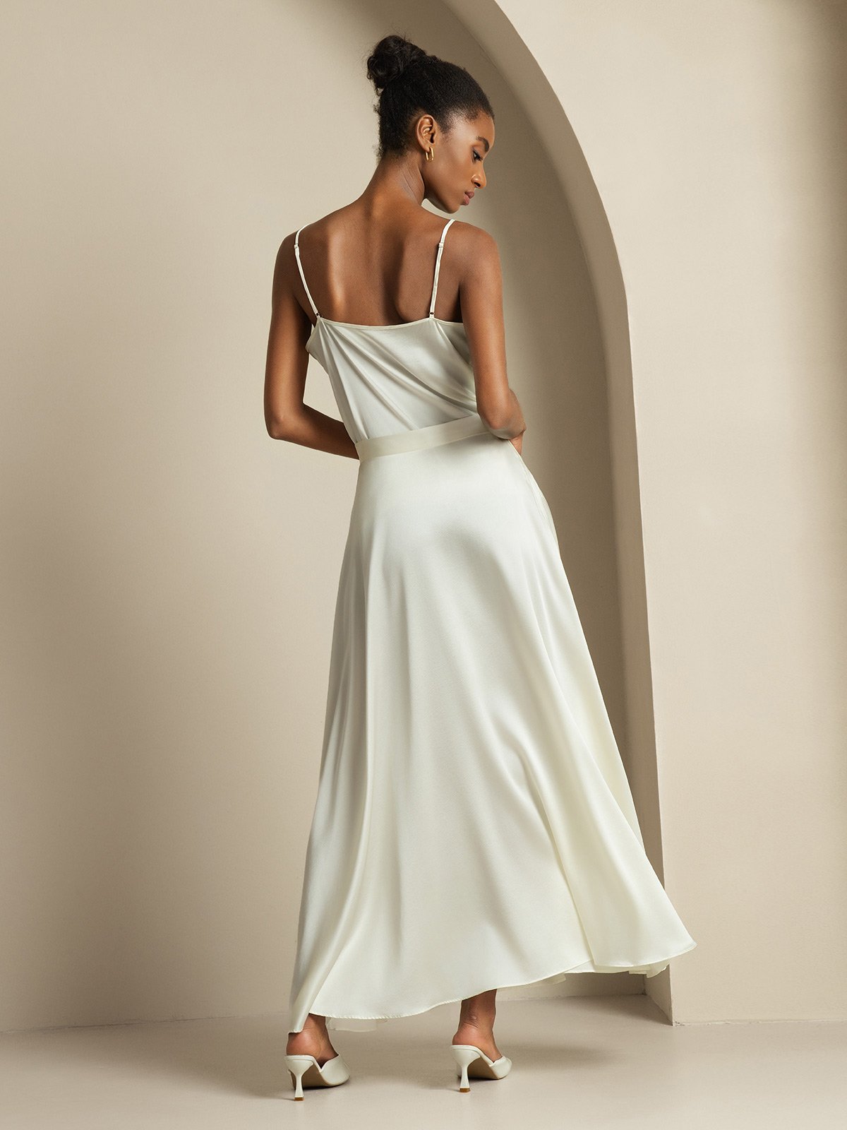 [Valkoinen] SilkSilky-FI 19Momme Womens Outfit Sets 002,