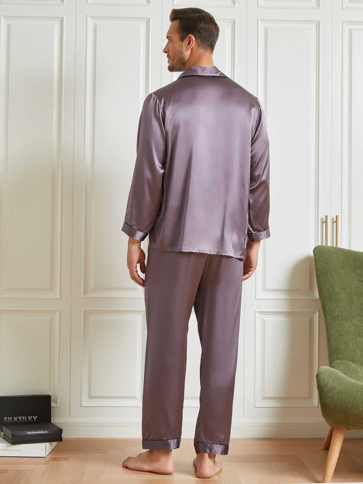 [Purppuranharmaa] SilkSilky-FI 19Momme Mens Pajamas 002