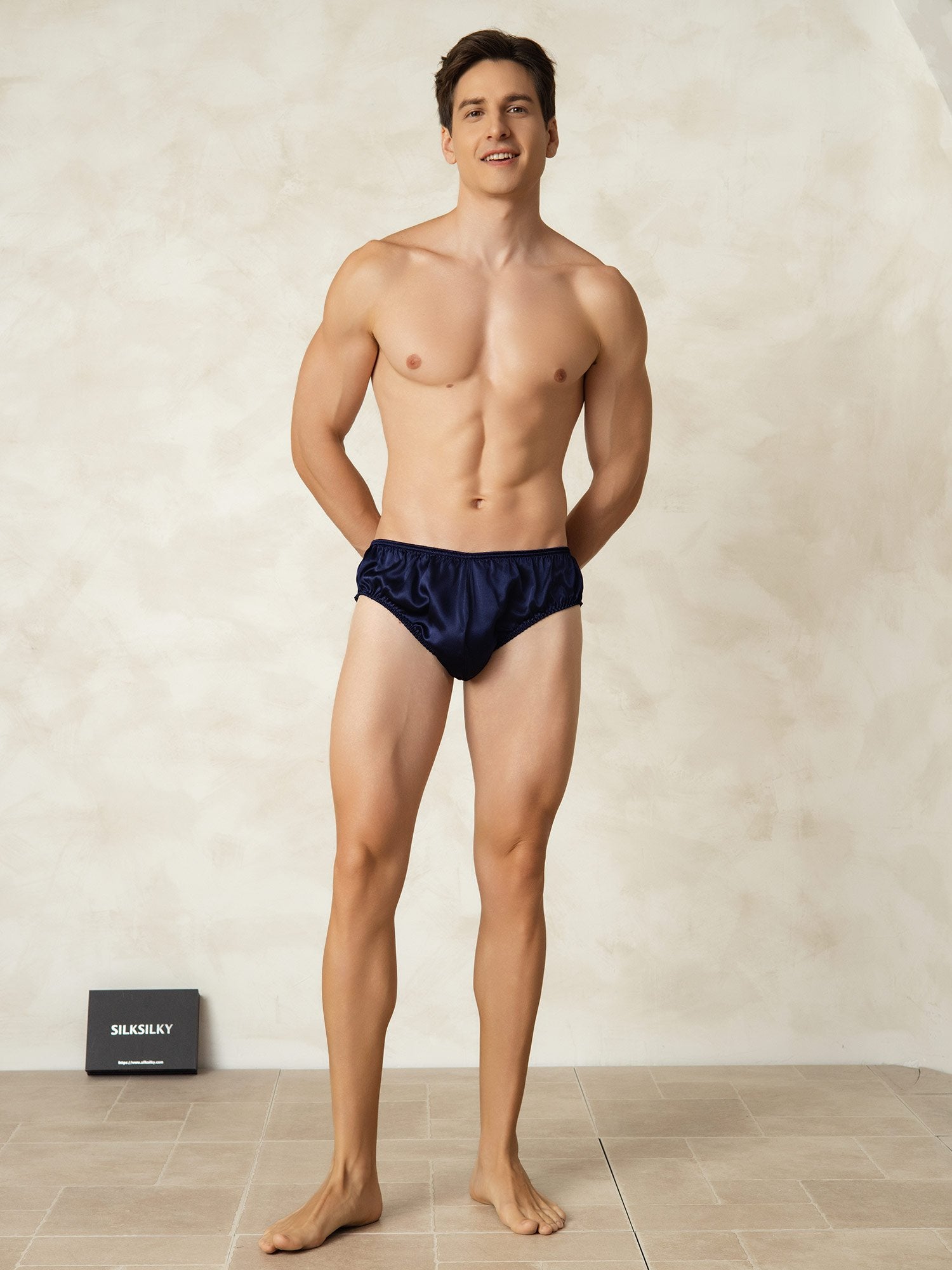 [Tummansininen] SilkSilky-FI Mens Underwear 003