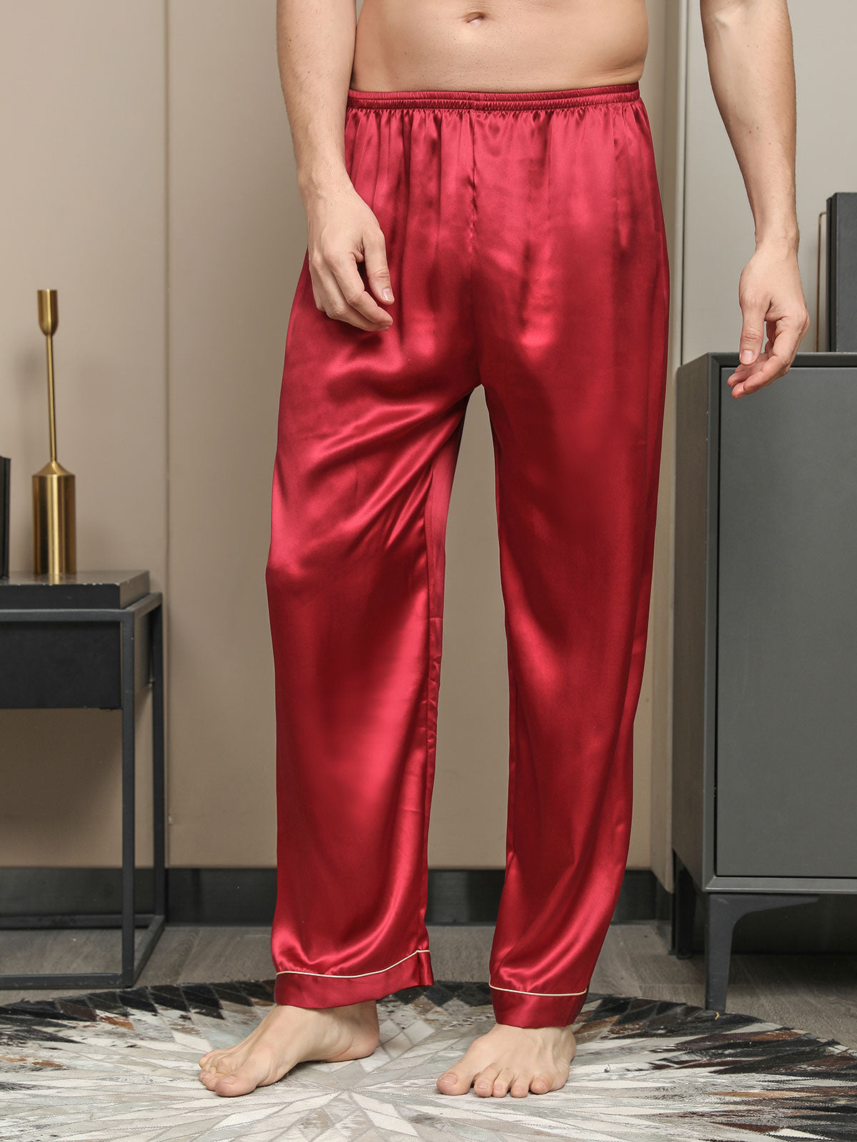[Punainen] SilkSilky-FI Mens Sleep Bottoms 004