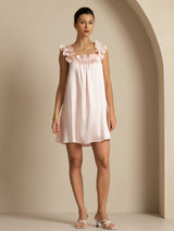 [Pinkki] SilkSilky-FI Sleeveless Square Neck Yöpaita 008