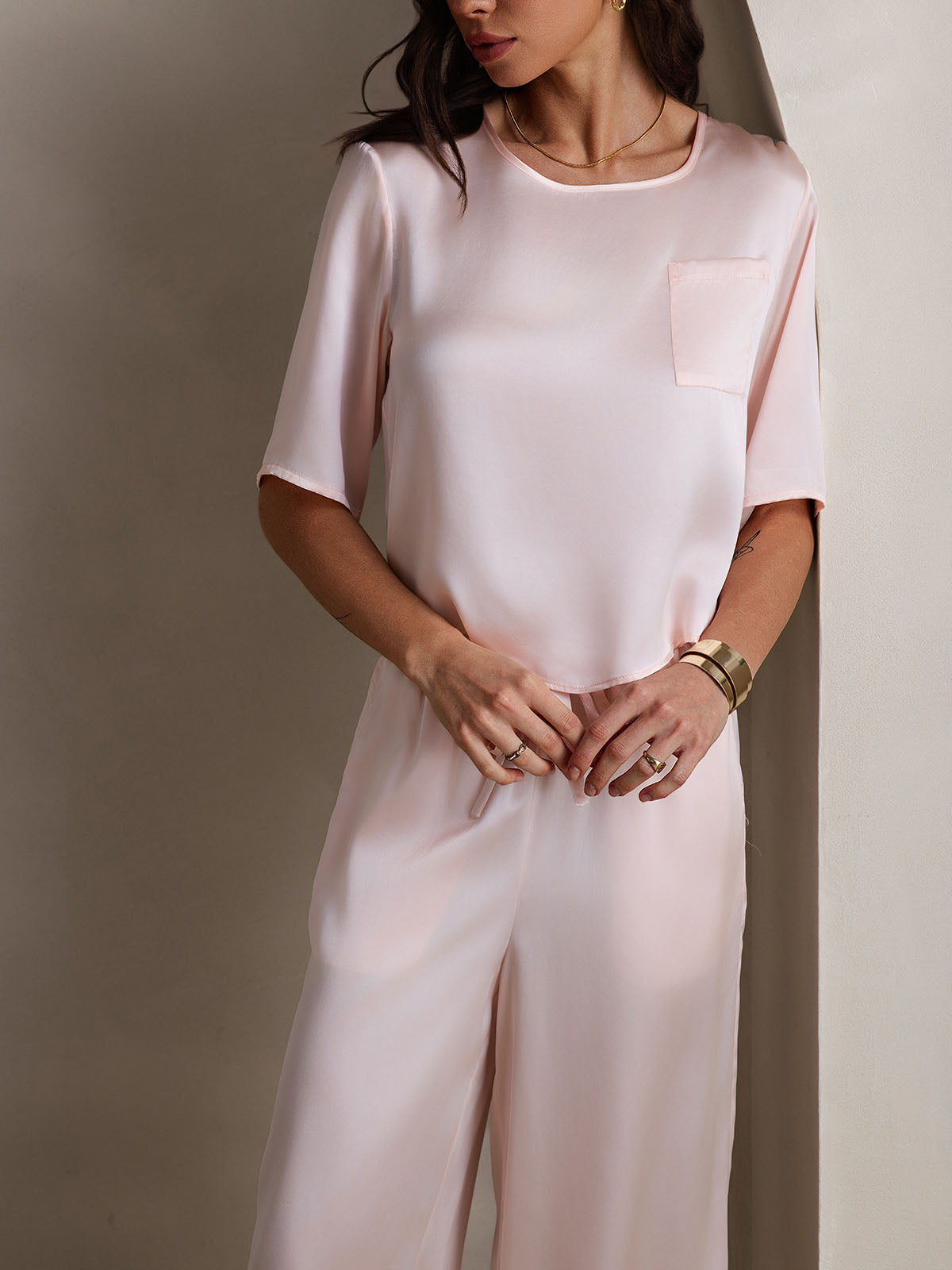[Pinkki] SilkSilky-FI Womens Pajamas 007