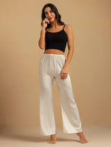 [Valkoinen] SilkSilky-FI 19Momme Women's Sleep Pants 005