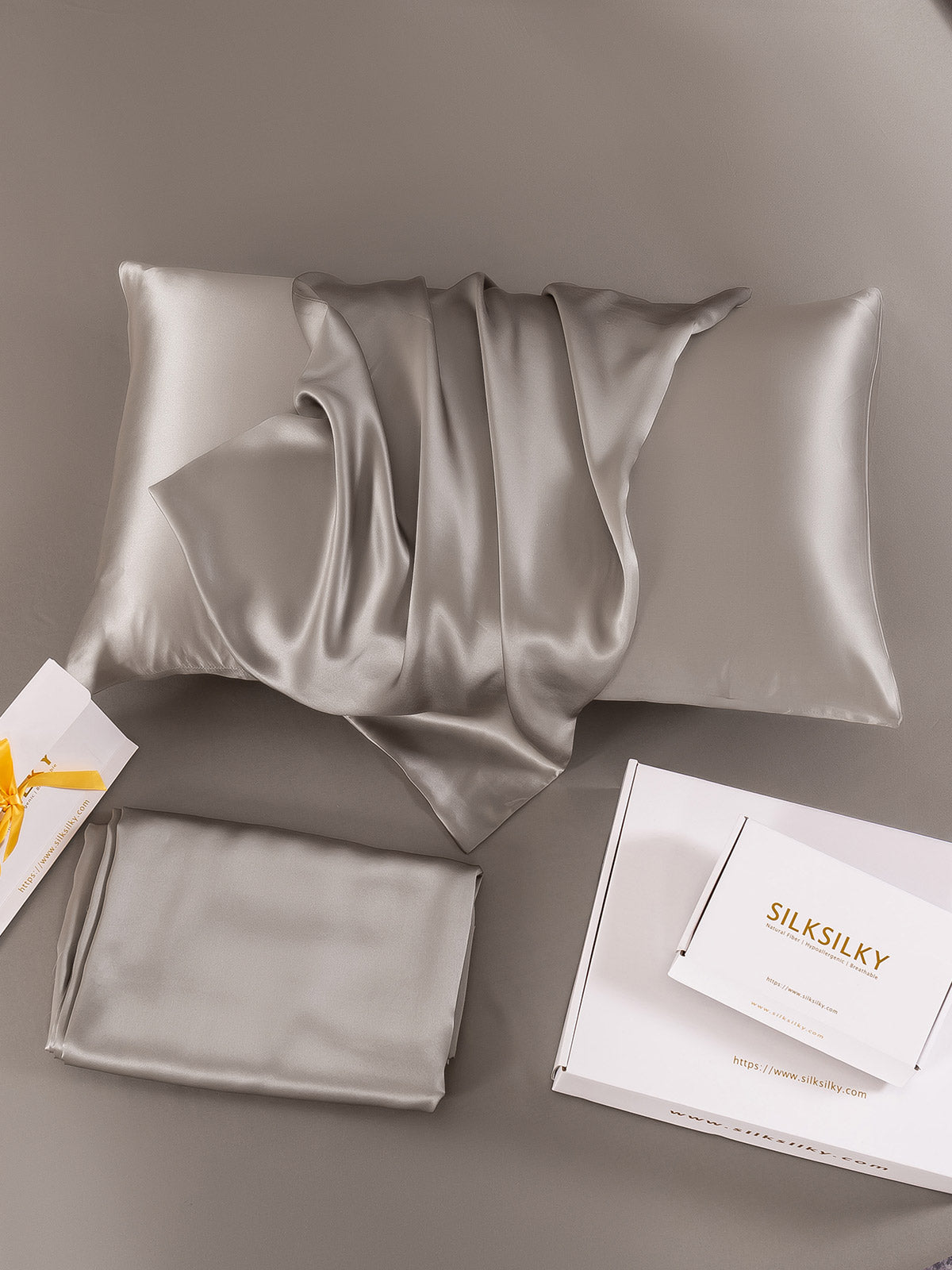 [Harmaa] SilkSilky-FI 22Momme Pillowcase 004