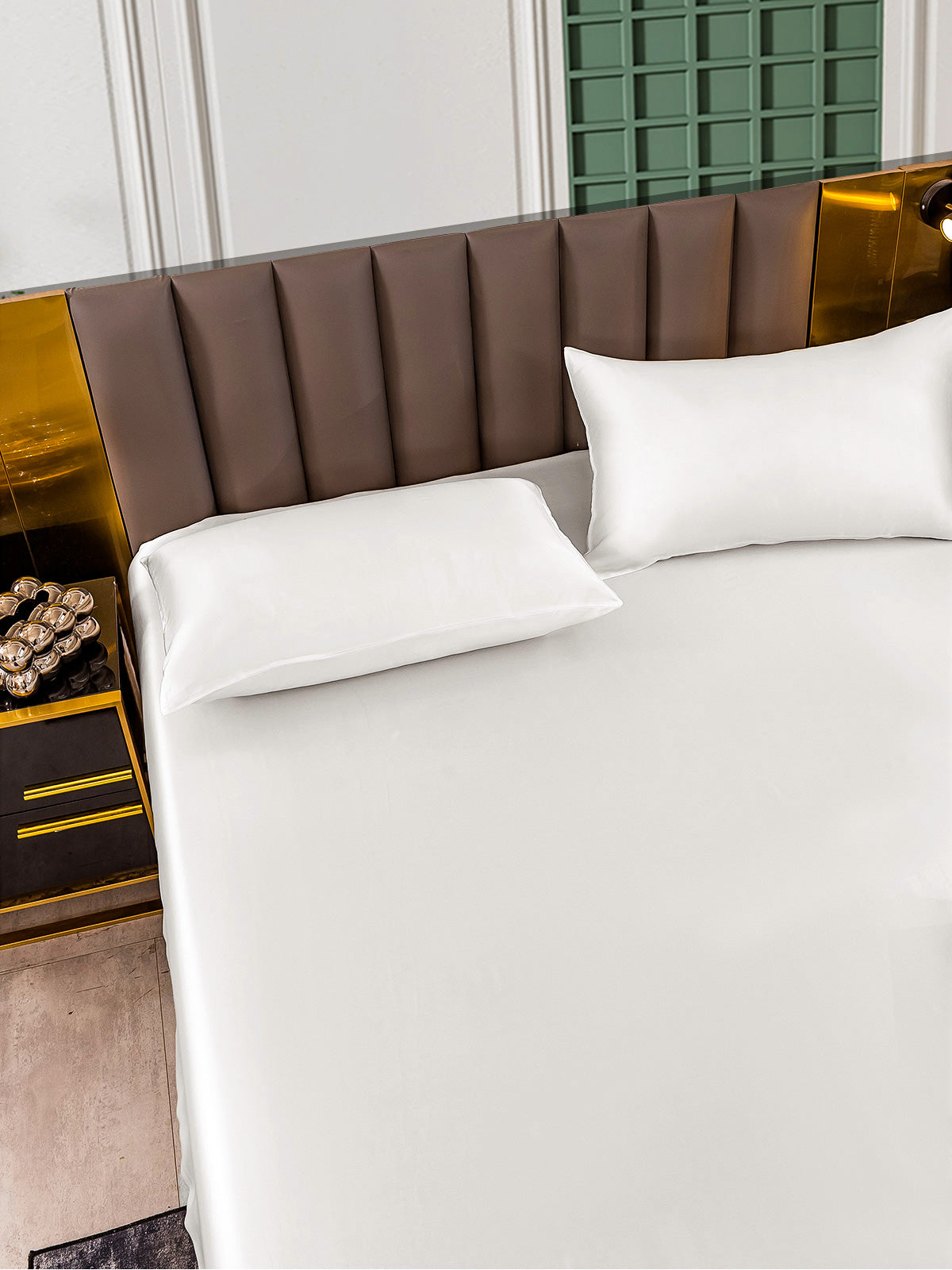 [Valkoinen] SilkSilky-FI 25Momme Bedding Set 005