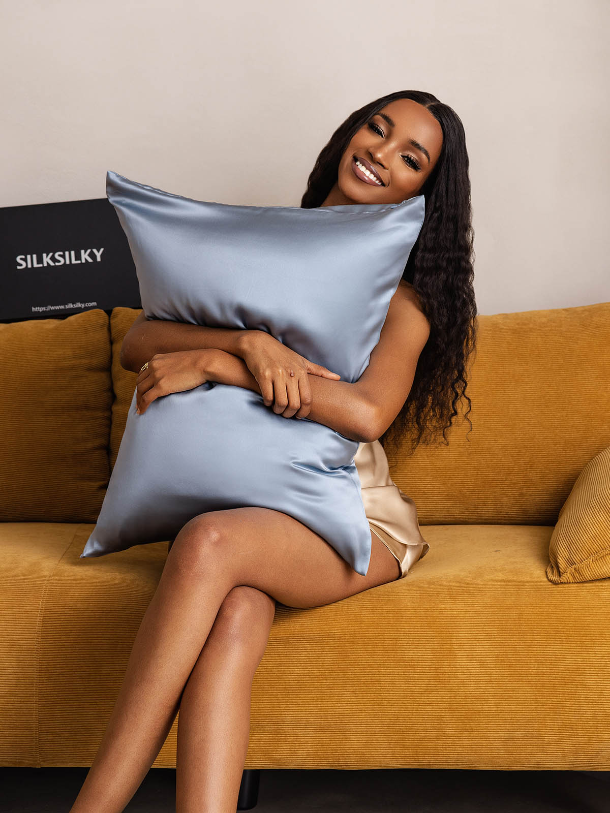 [Harmaansininen] SilkSilky-FI 22Momme Pillowcase 007