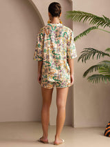 [Hiekkakrokotiili] SilkSilky-FI Short Sleeve Notch Collar Naisten Pyjamat 002