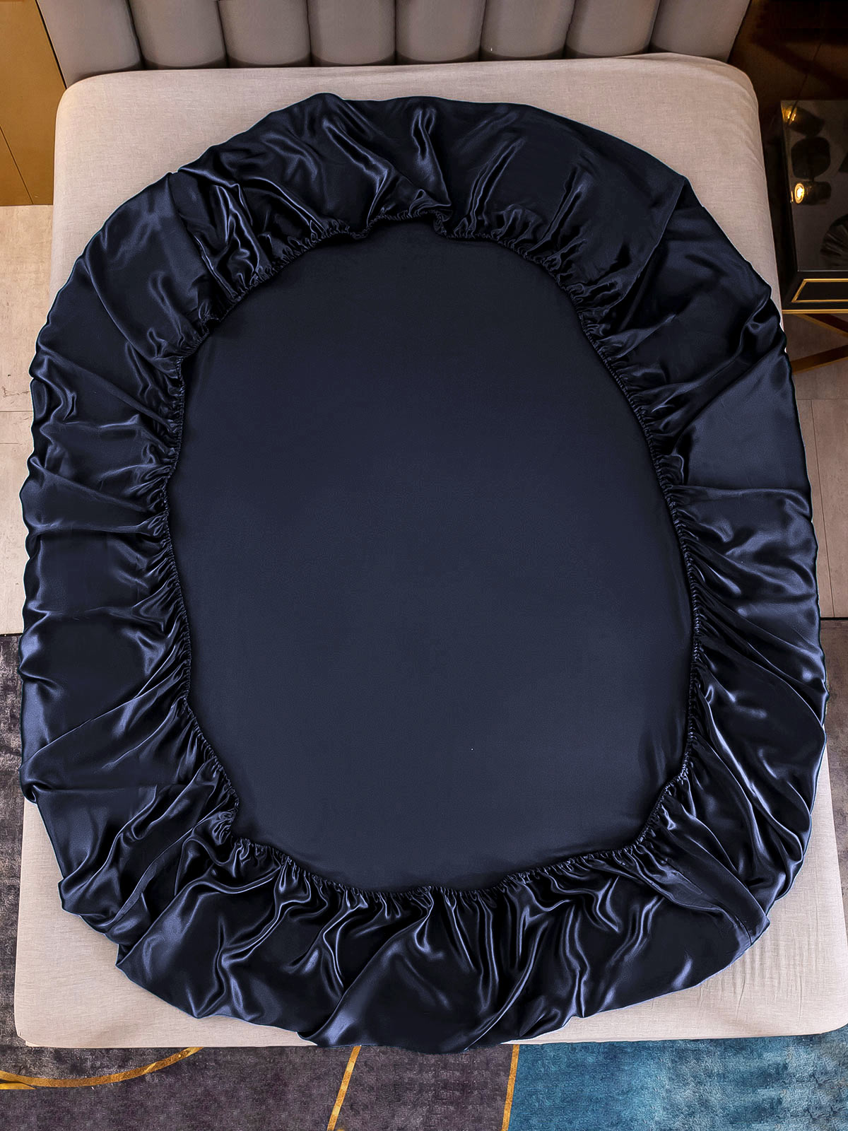 [Tummansininen] SilkSilky-FI 22Momme Bedding Set 003