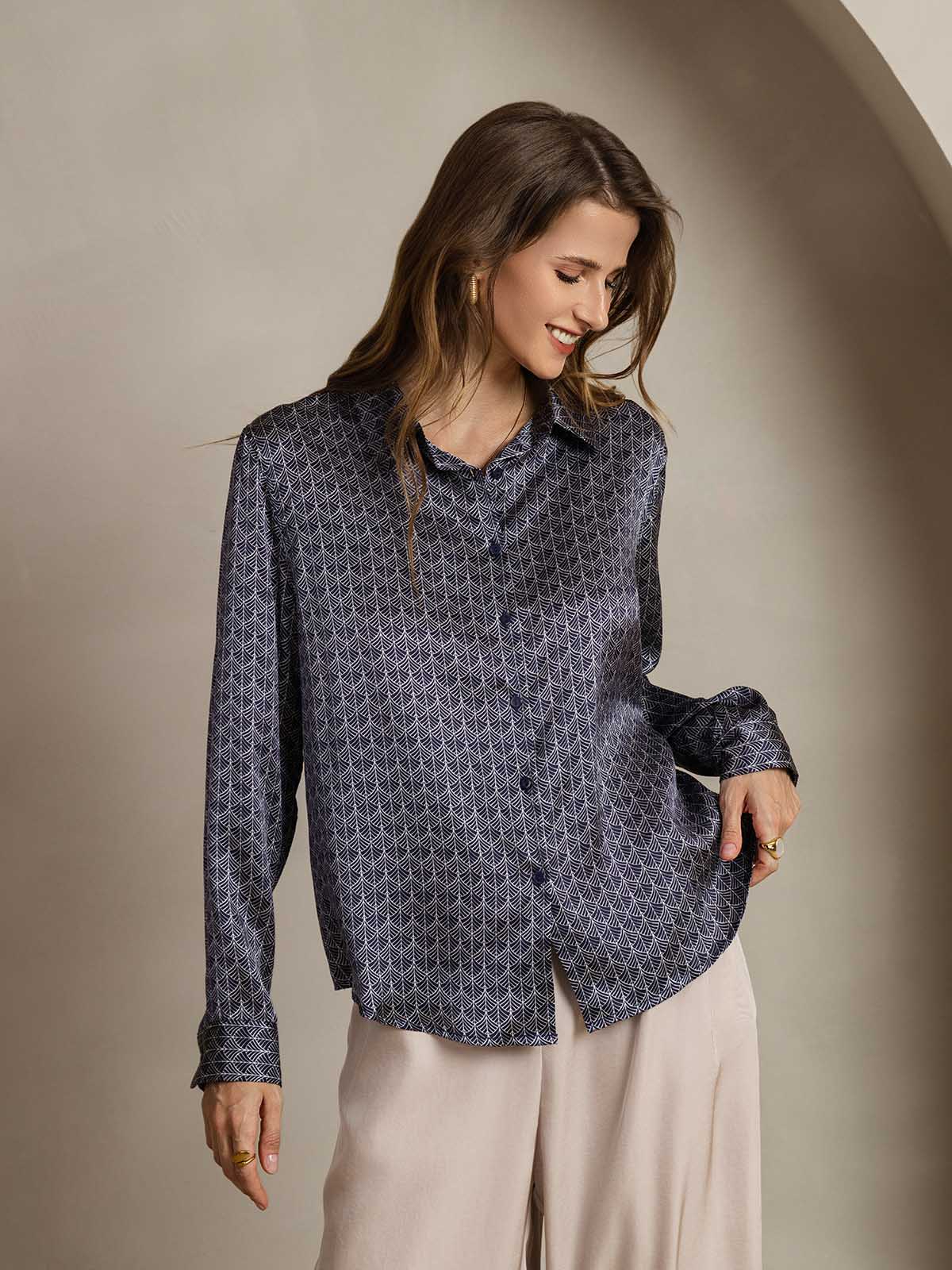 [Laivasto Ginkgo] SilkSilky-FI Womens Shirt 005