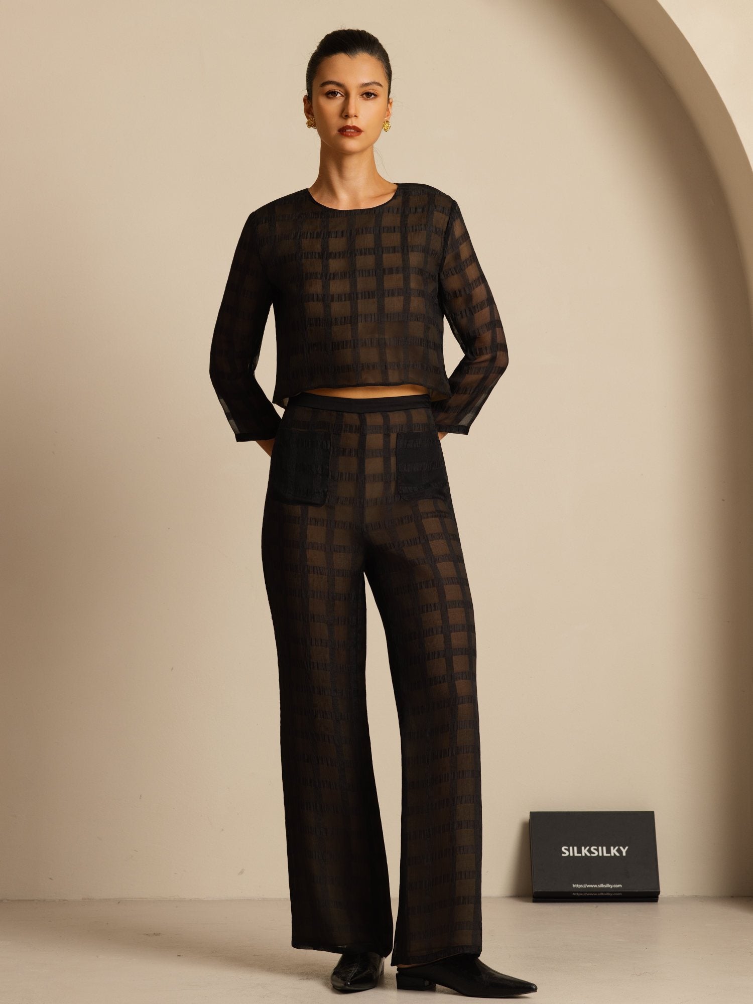 [Musta] SilkSilky-FI Womens Pants 007