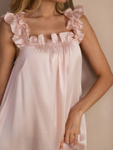 [Pinkki] SilkSilky-FI Sleeveless Square Neck Yöpaita 003