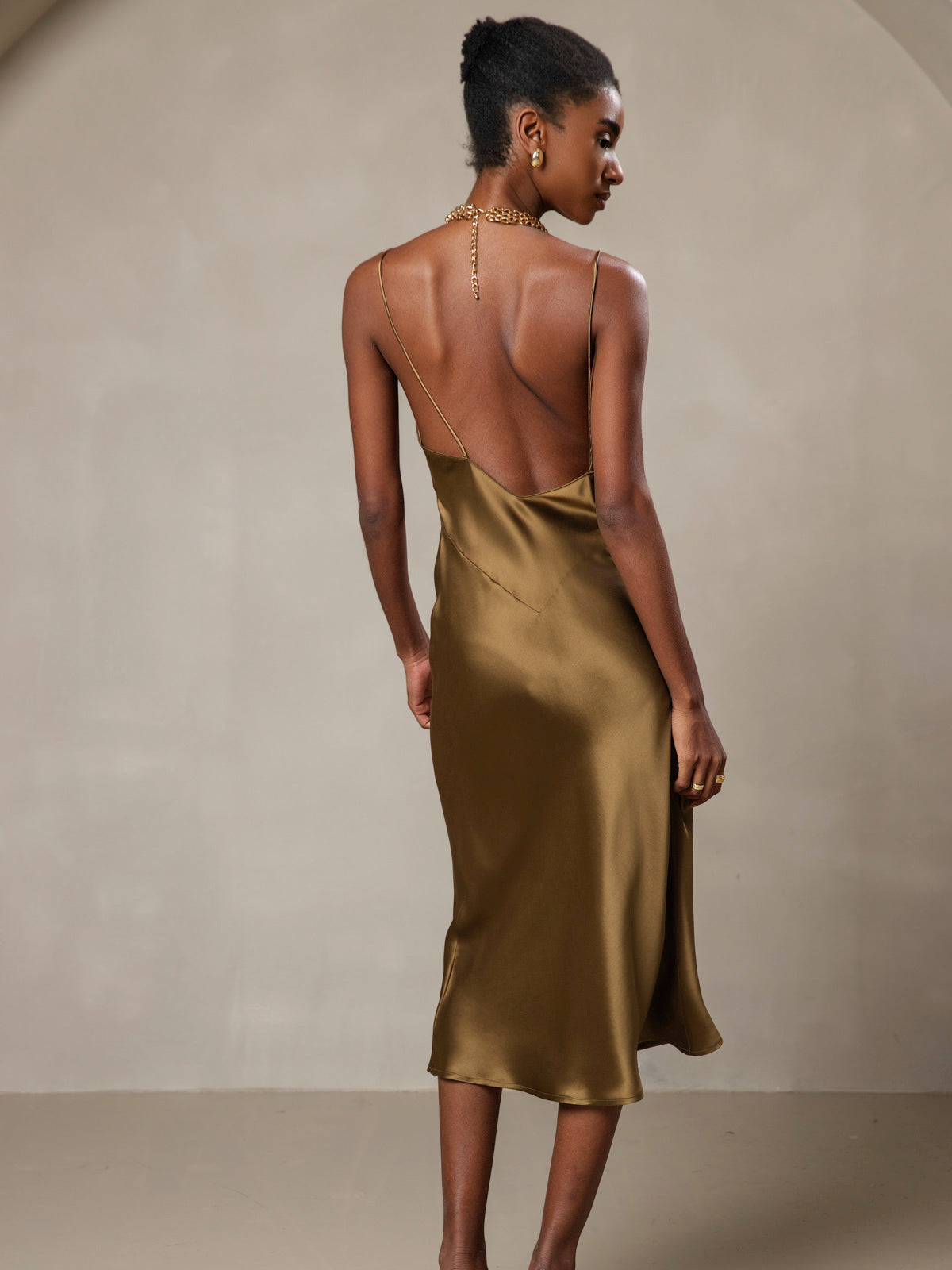 [Ruskea] SilkSilky-FI 19Momme Dress 002