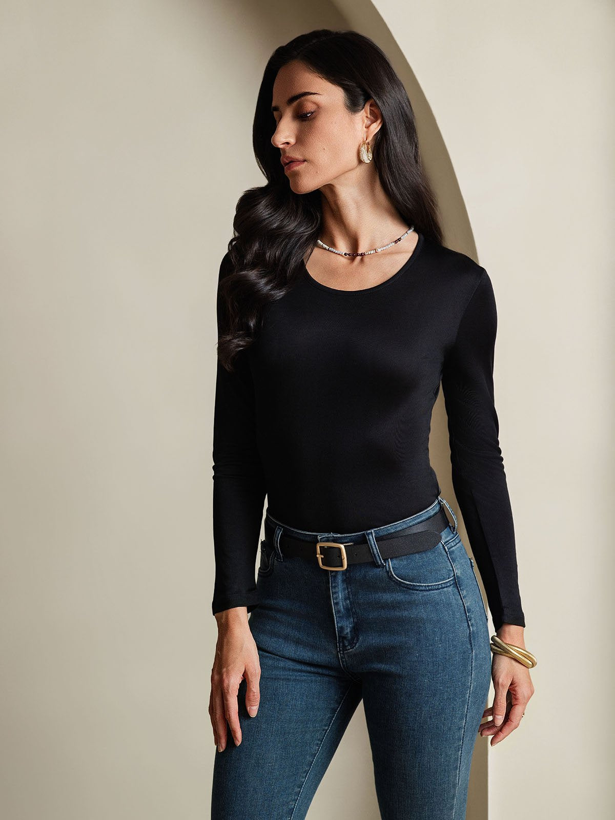 [Musta] SilkSilky-FI Womens T-Shirt 004,