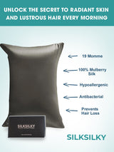 [Tumman Harmaa] SilkSilky-FI 19Momme Pillowcase 002