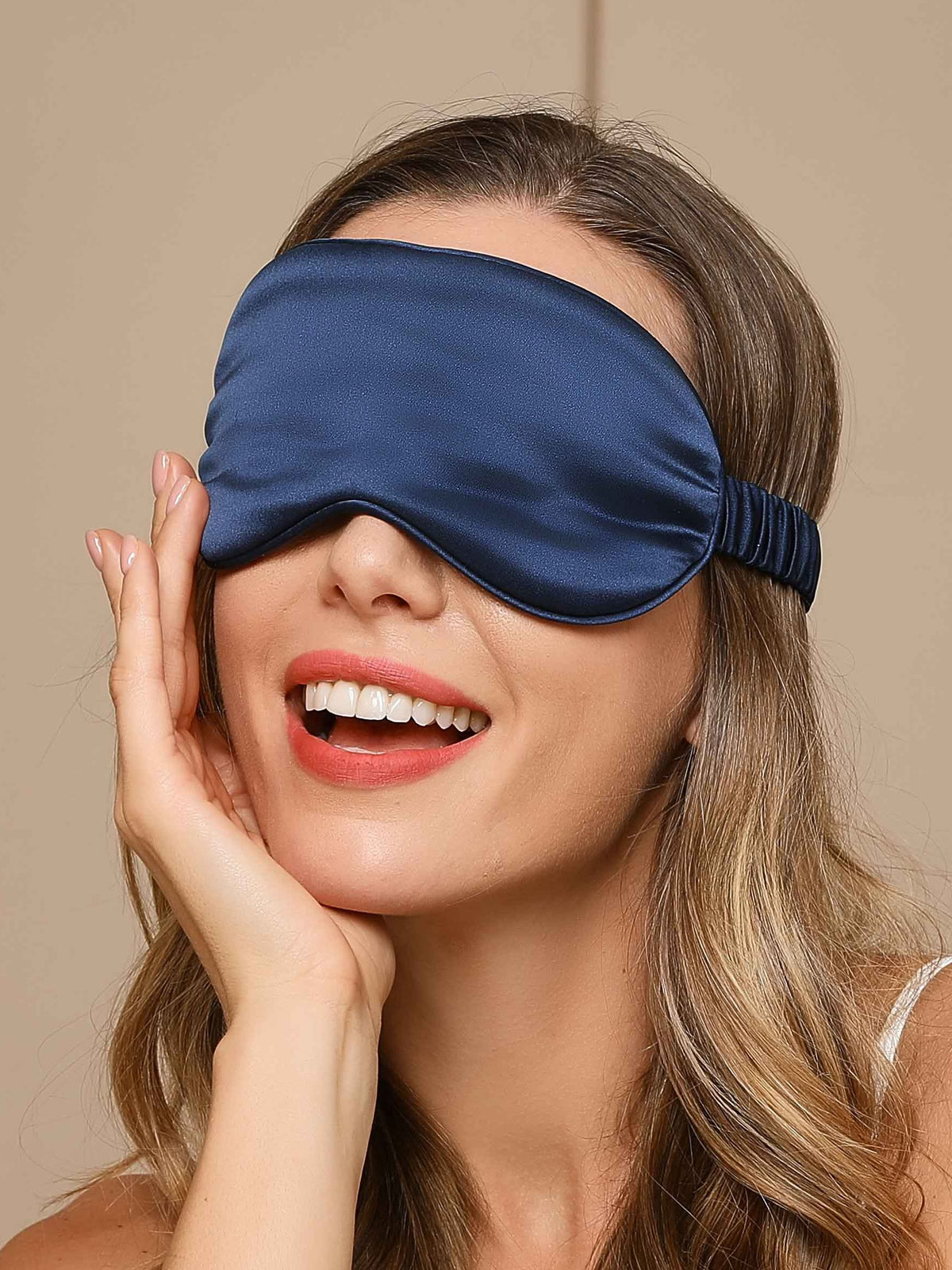 SilkSilky-FI 19Momme Eye Mask Tummansininen 005