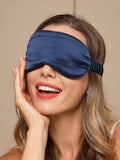 SilkSilky-FI 19Momme Eye Mask Tummansininen 005