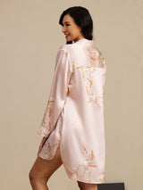 [Pinkki] SilkSilky-FI Long Sleeve Lapel Collar Unipaita 002