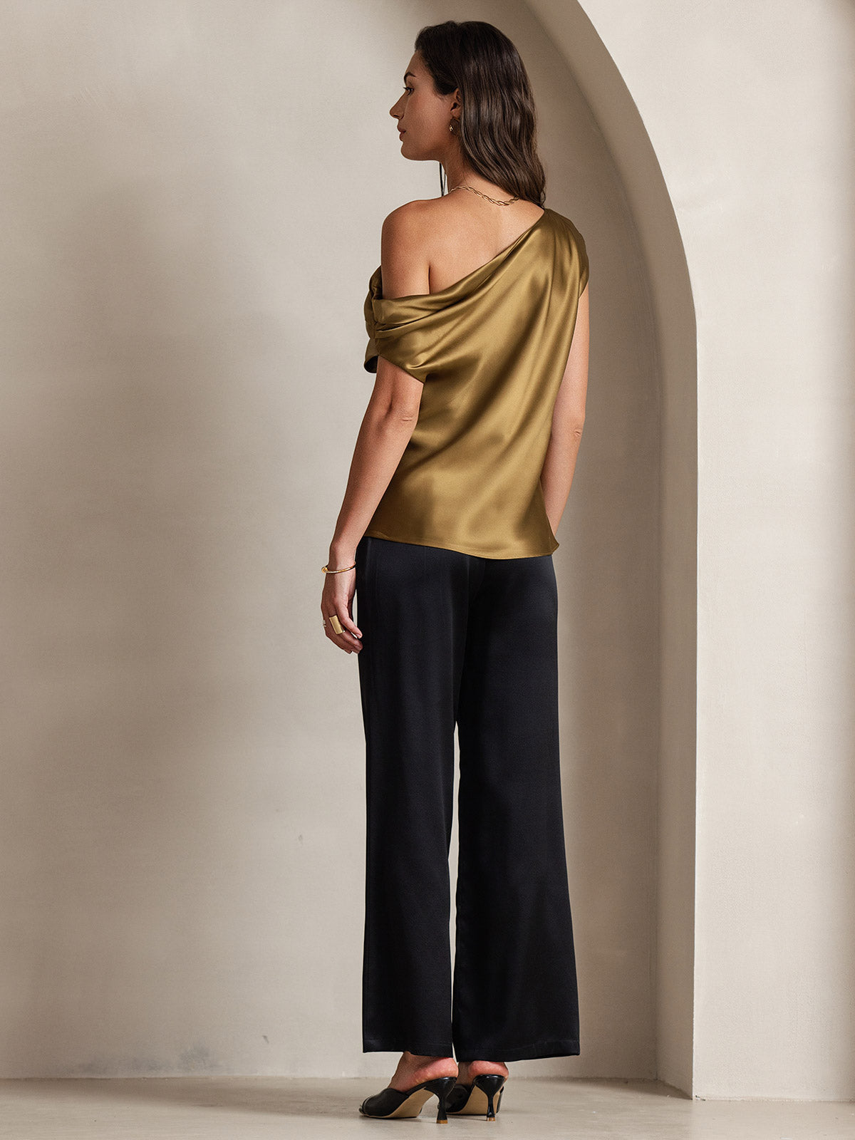 [Ruskea] SilkSilky-FI 19Momme Womens T-Shirt 002