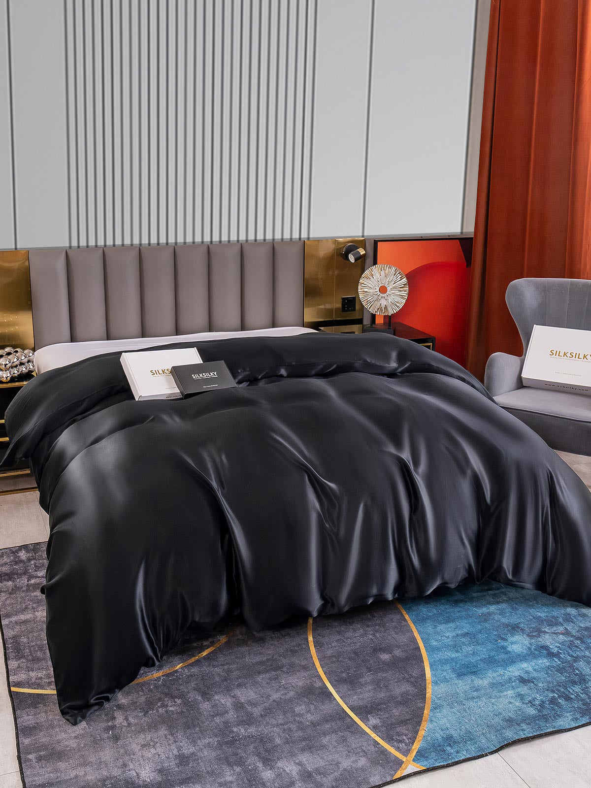 [Musta] SilkSilky-FI 22Momme Duvet Cover 004