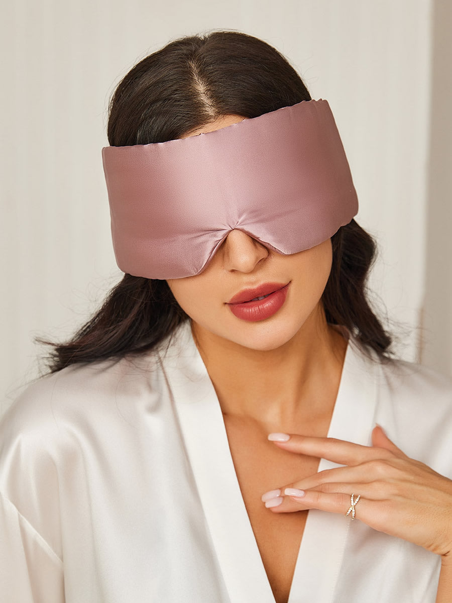 [Vaalean Mauve] SilkSilky-FI 19Momme Eye Mask 001