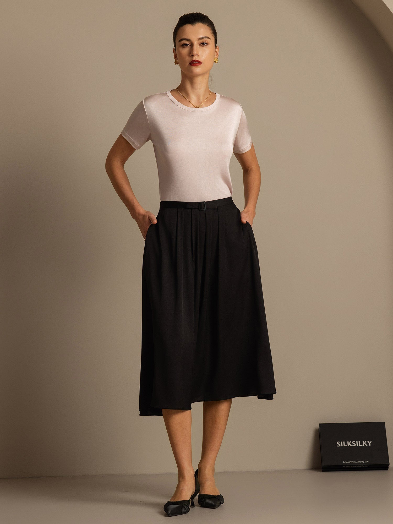 [Vaalea Pinkki] SilkSilky-FI Womens T-Shirt 007,