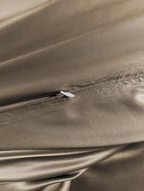 [Khaki] SilkSilky-FI 19Momme Vuodevaatteet Setti 005