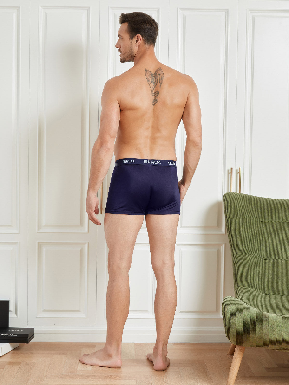 [Tummansininen] SilkSilky-FI Mens Underwear 002
