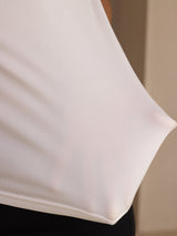 [Valkoinen] SilkSilky-FI Half Sleeve Naisten T-paita 004