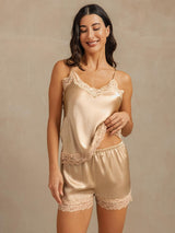 [Samppanja] SilkSilky-FI Spagettihihna V Neck Camisole Setti 001